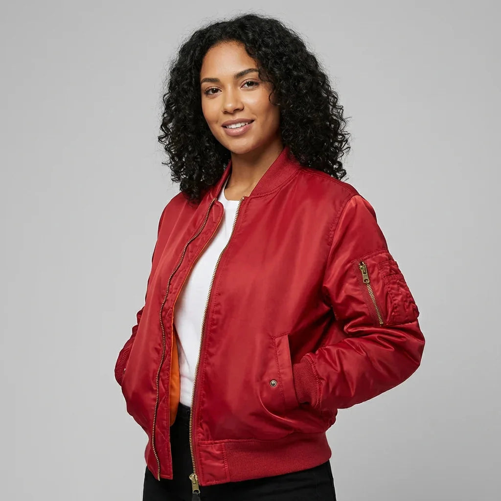 Classic MA-1 Bomber Jacket for Women