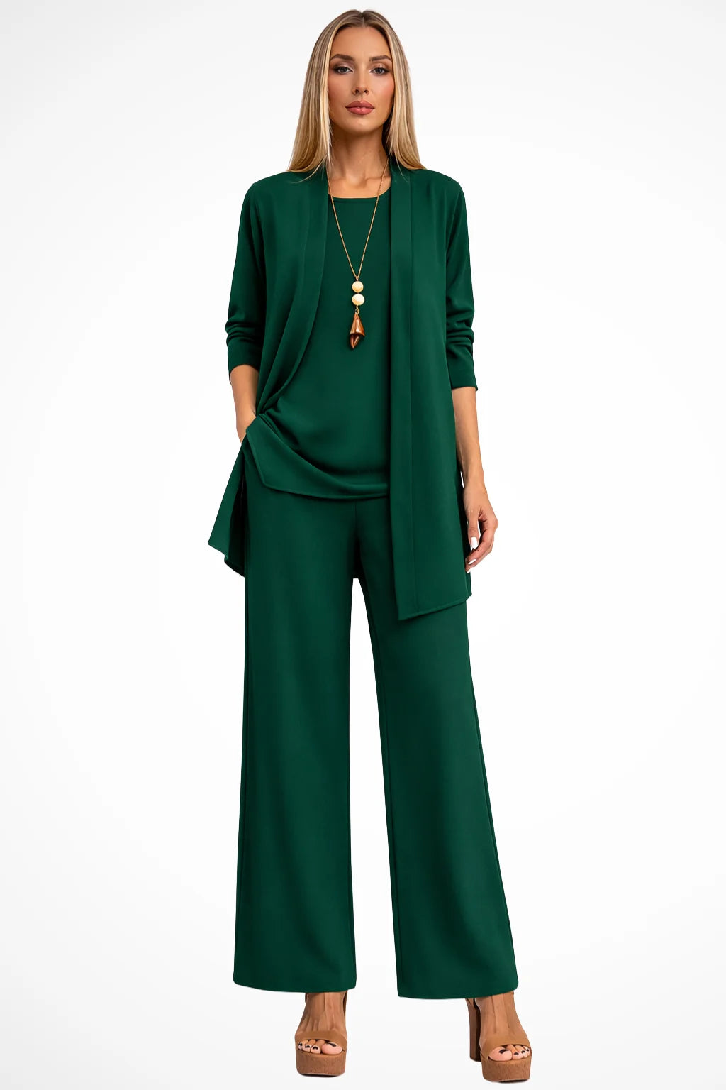 Dressy Three Piece Pant Suit Set