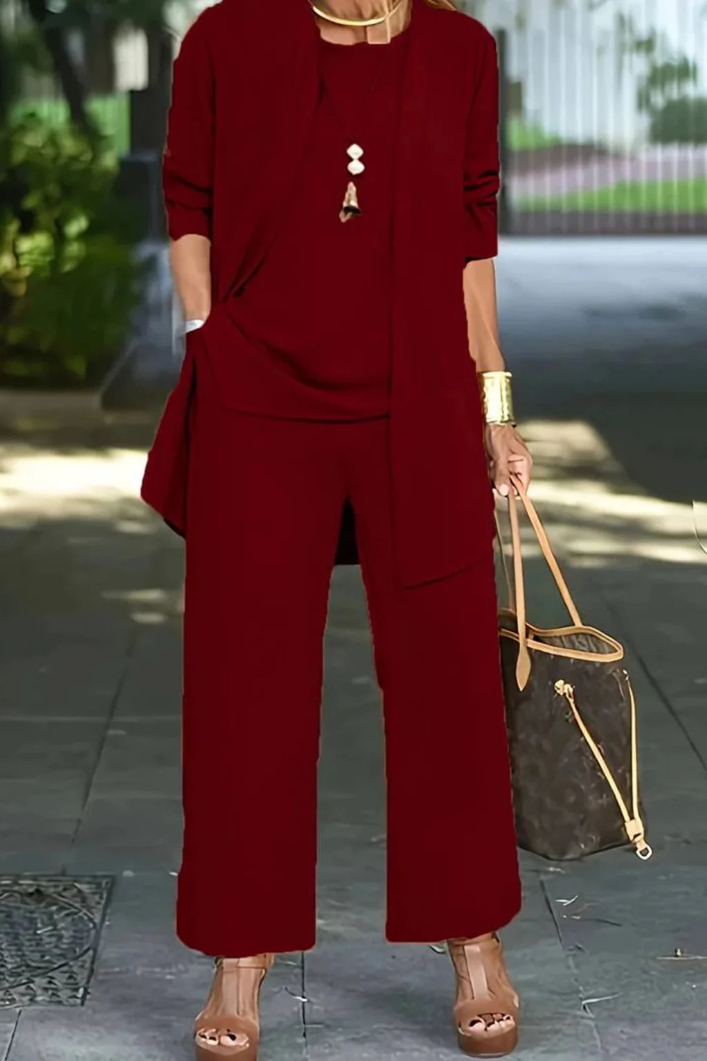 Dressy Three Piece Pant Suit Set