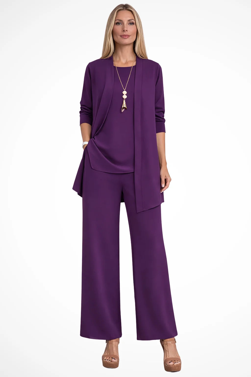 Dressy Three Piece Pant Suit Set