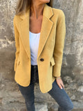 Statement Blazer – Yellow Tailored Single-Button