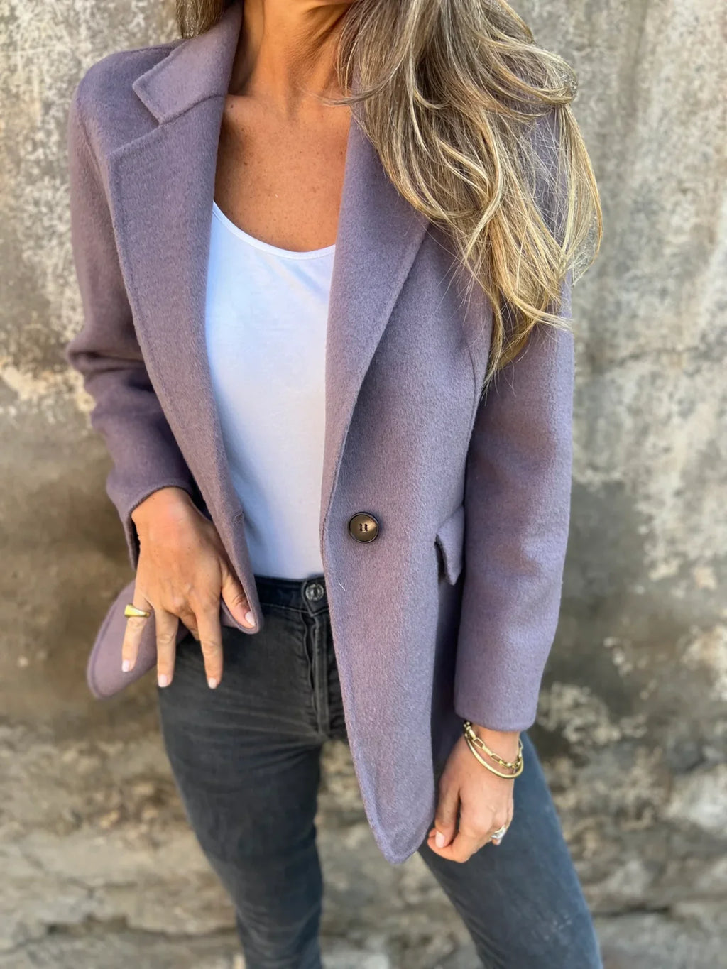 Statement Blazer – Yellow Tailored Single-Button