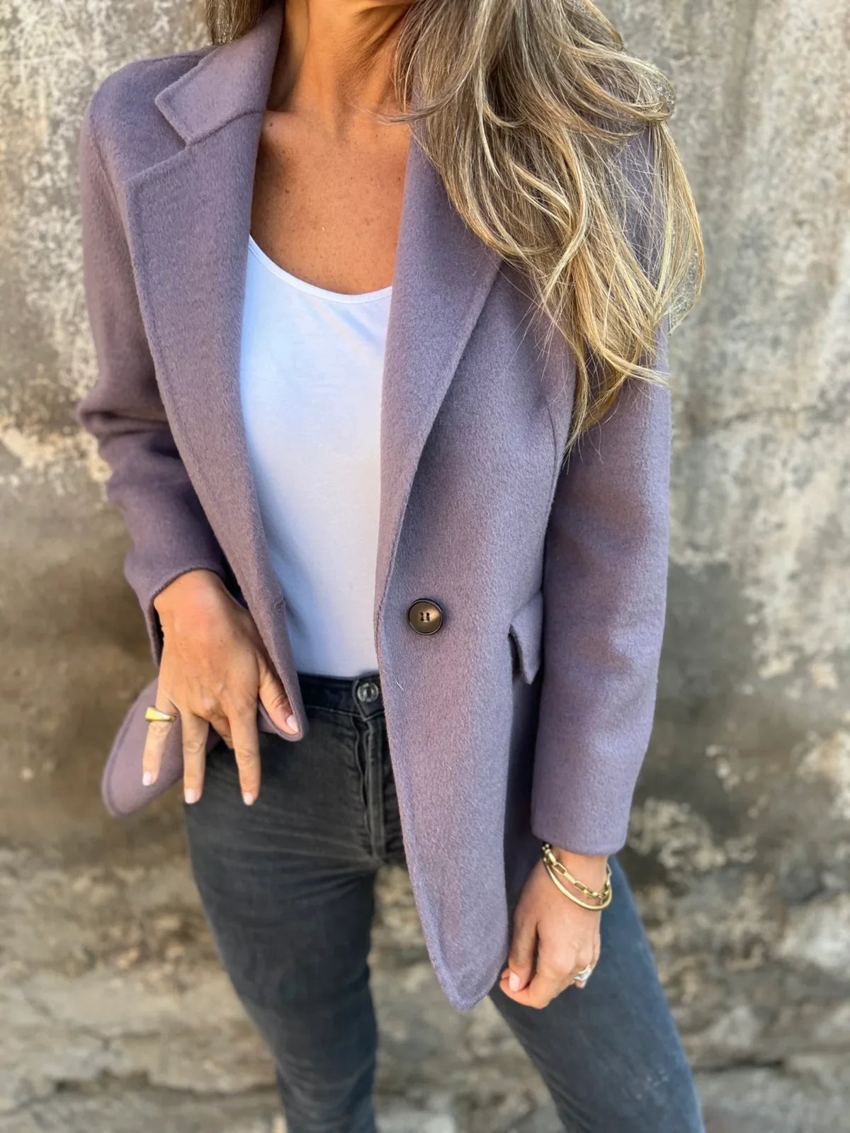 Statement Blazer – Yellow Tailored Single-Button