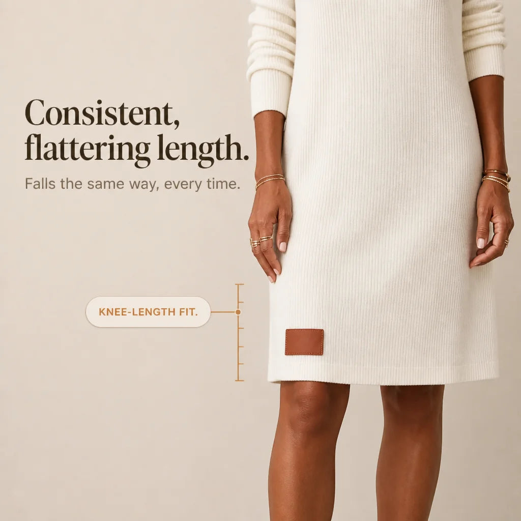 Sweater Dress with Cowl Neck