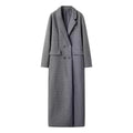Wool Coat Women – Gray Extra Long Oversized Wool Blend Coat