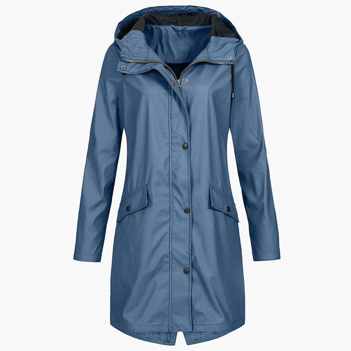 Waterproof Hooded Rain Coat Women - Navy — original product photo