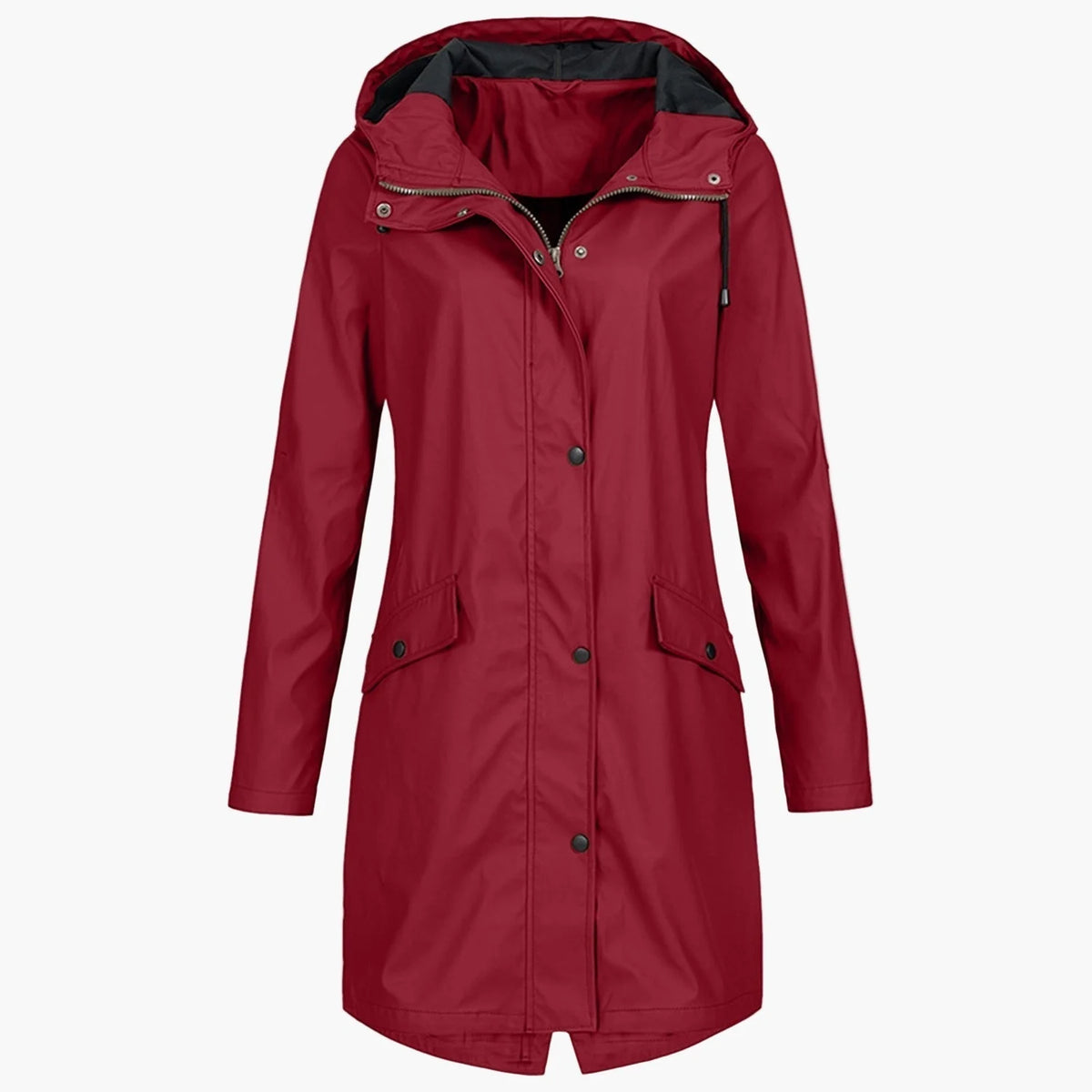 Waterproof Hooded Rain Coat Women - Navy — original product photo