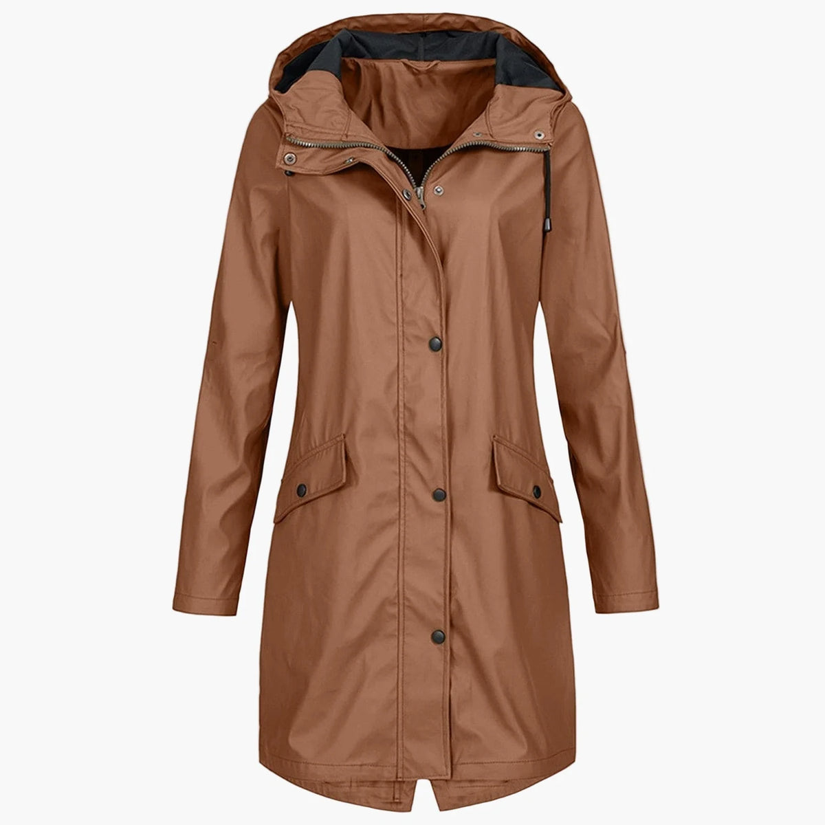 Waterproof Hooded Rain Coat Women - Navy — original product photo