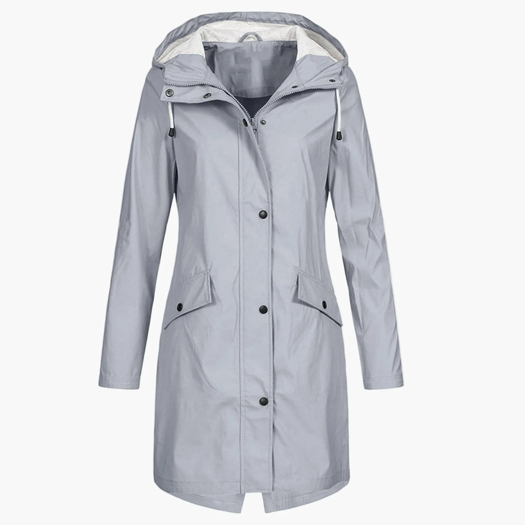 Waterproof Hooded Rain Coat Women - Navy — original product photo