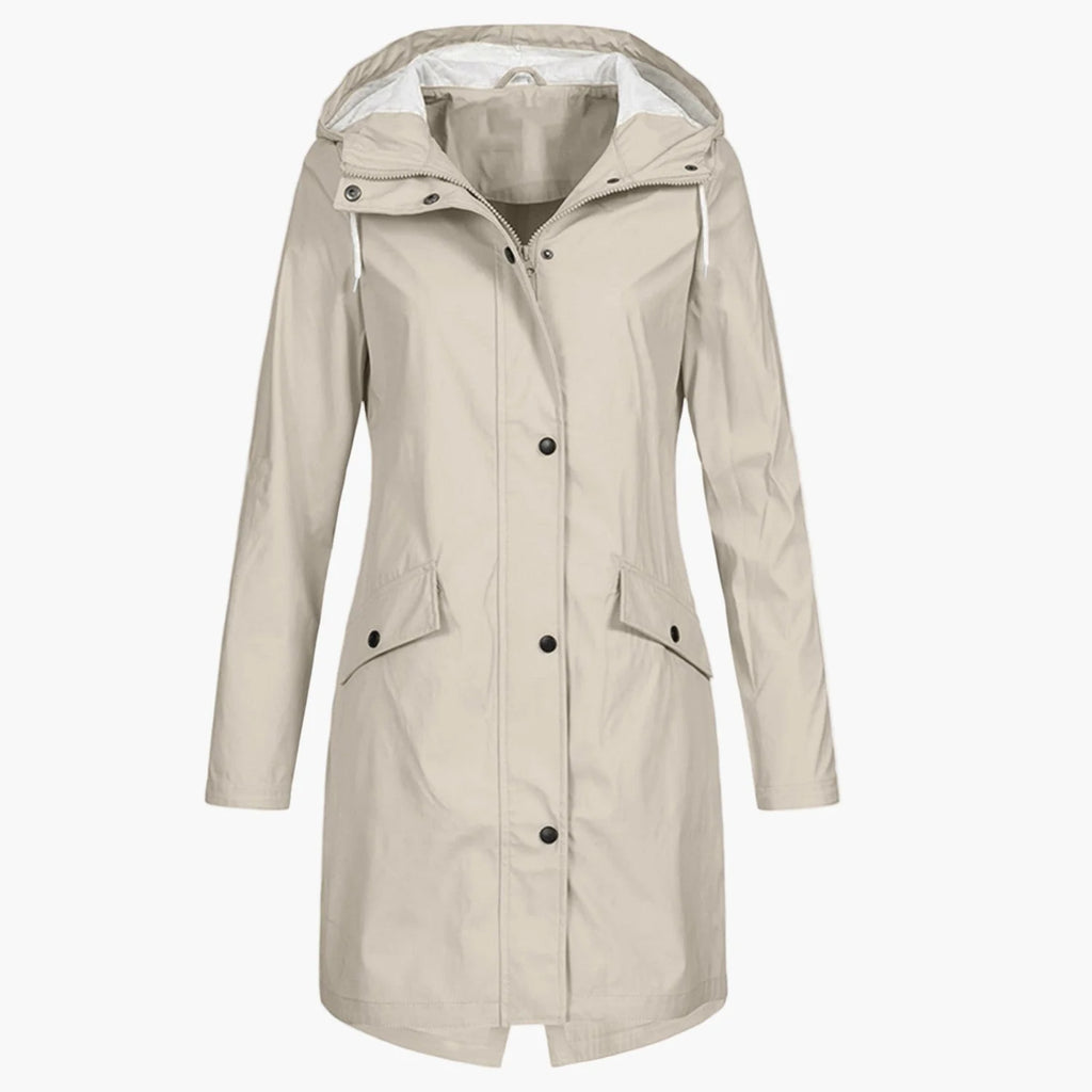Waterproof Hooded Rain Coat Women - Navy — original product photo