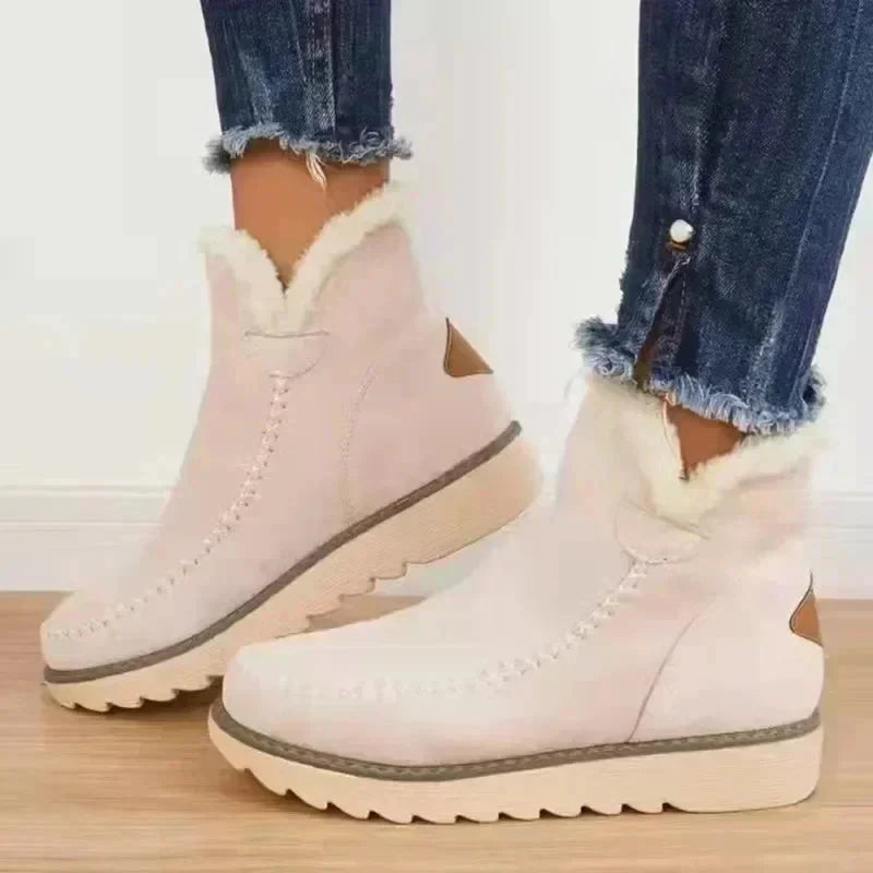 Faux Fur Lined Winter Boots Women - Brown — original product photo