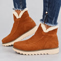 Faux Fur Lined Winter Boots Women - Brown — first photo