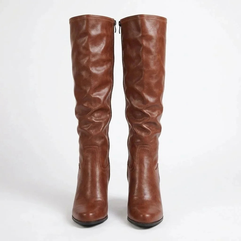 Knee High Leather Boots Women - Brown — product view 3