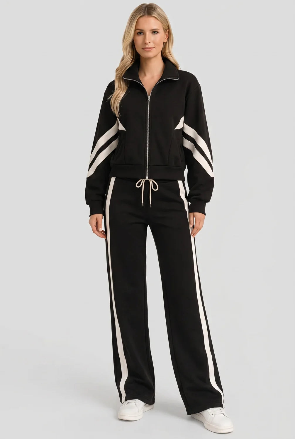 Two Piece Tracksuit Set Women - Brown — original product photo