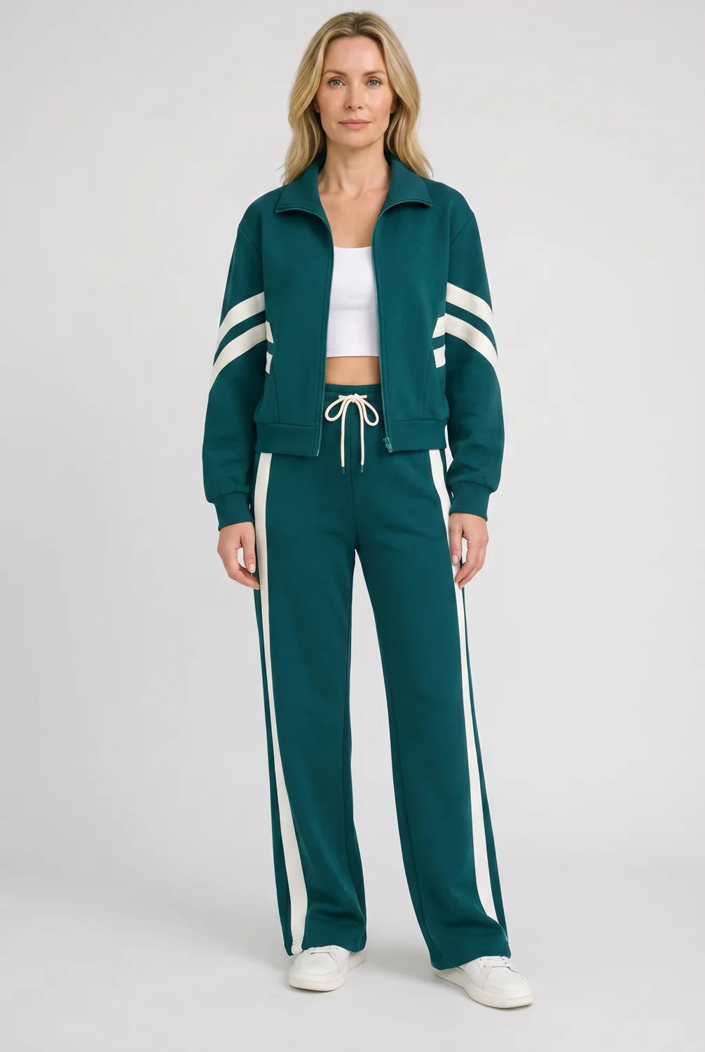 Two Piece Tracksuit Set Women - Brown — original product photo