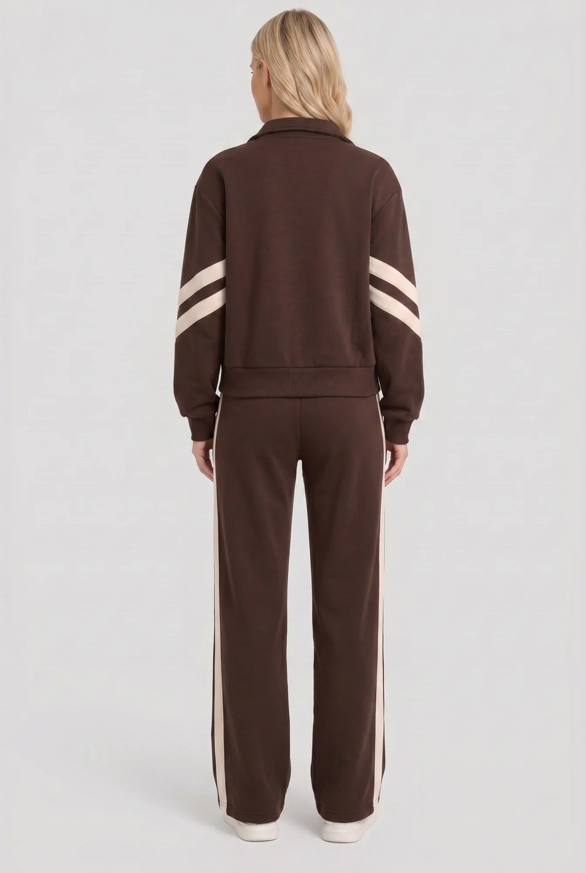 Two Piece Tracksuit Set Women - Brown — product view 2