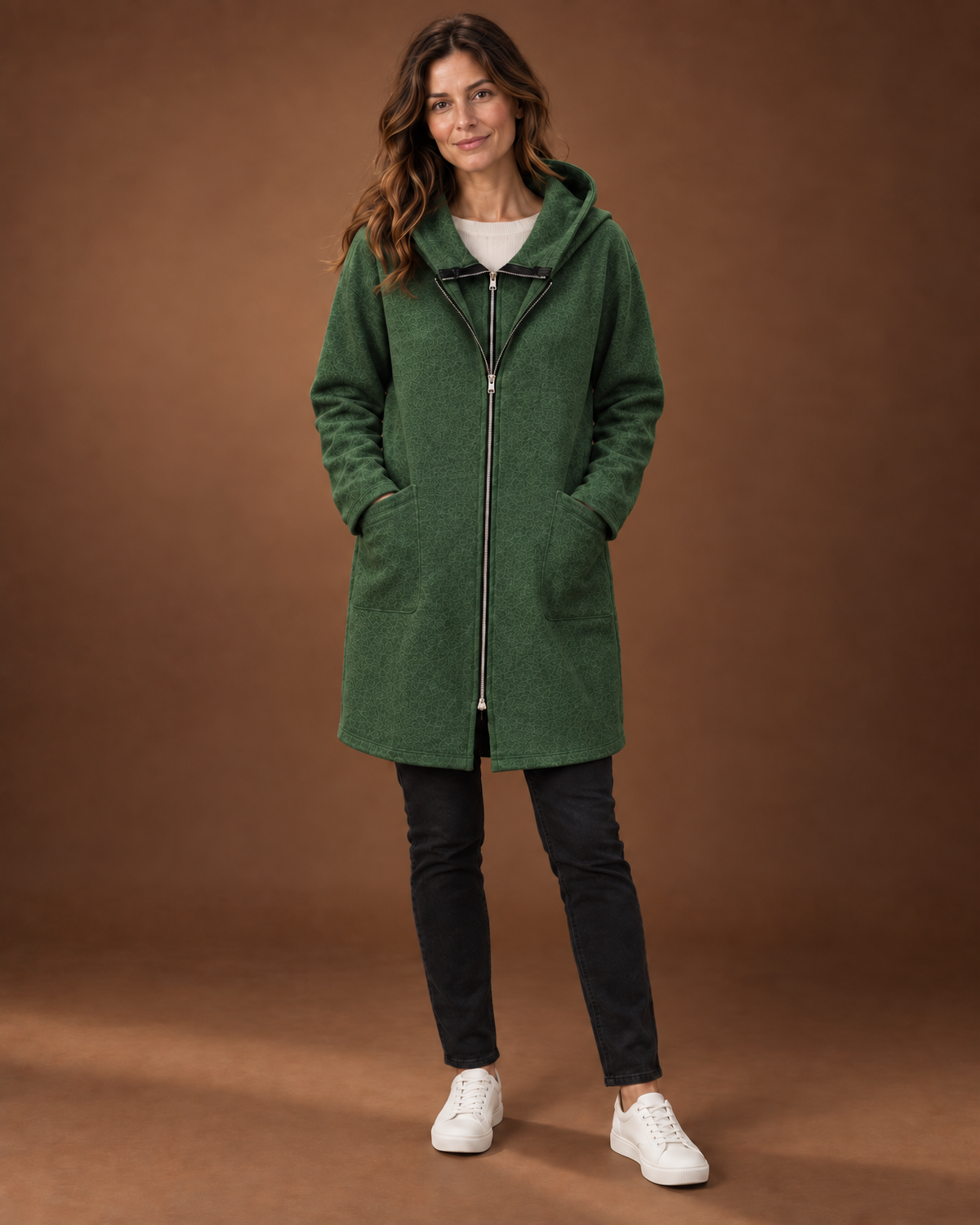 Cosima Packable Hooded Travel Jacket for Women - Lightweight Zip-Up in Green