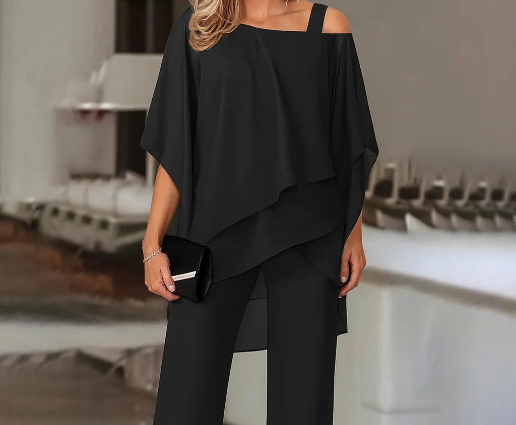 Josette Two Piece Set for Women - Black detail