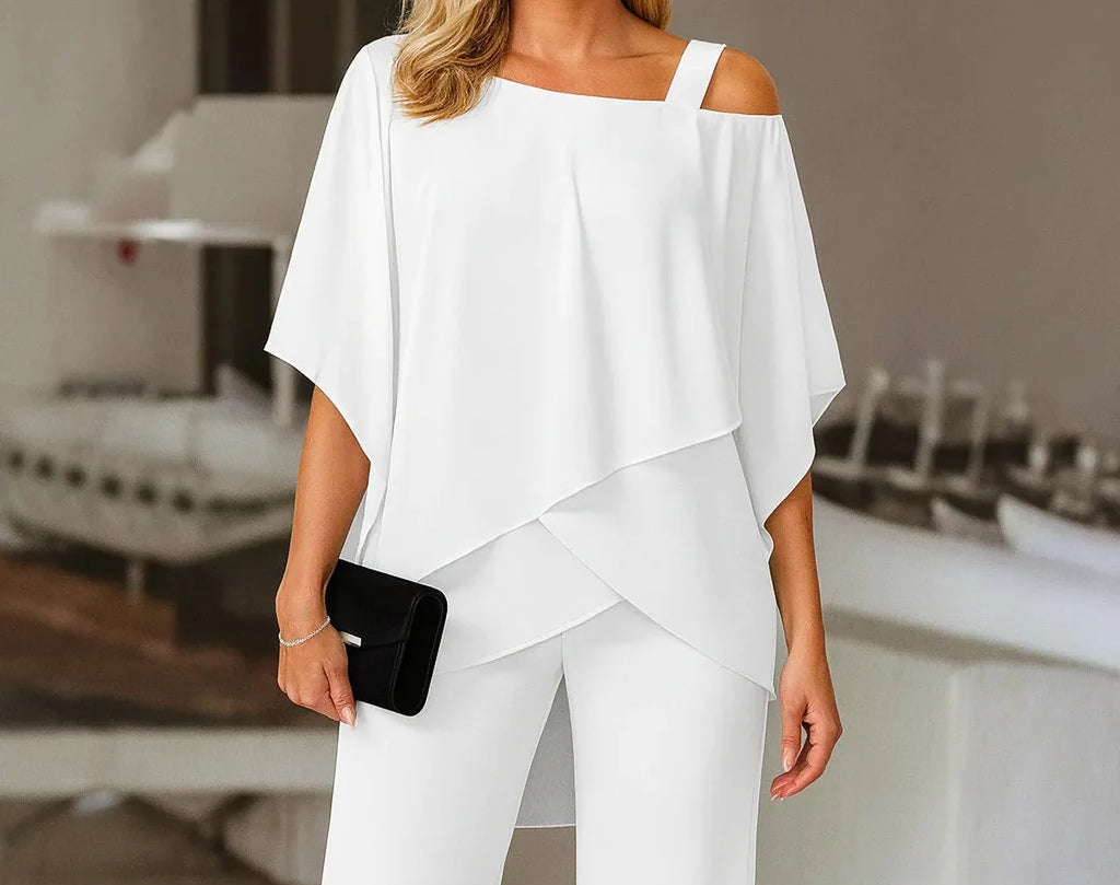 Josette Two Piece Set for Women - White detail