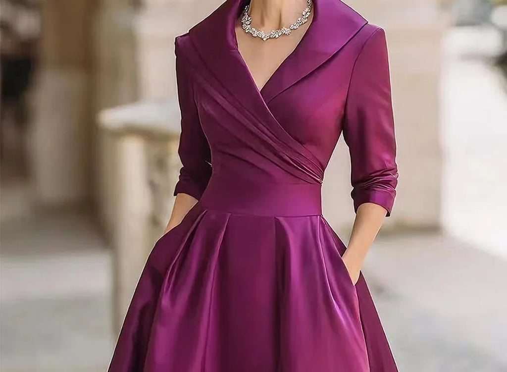 Liesel Cocktail Midi Dress for Women - Purple detail