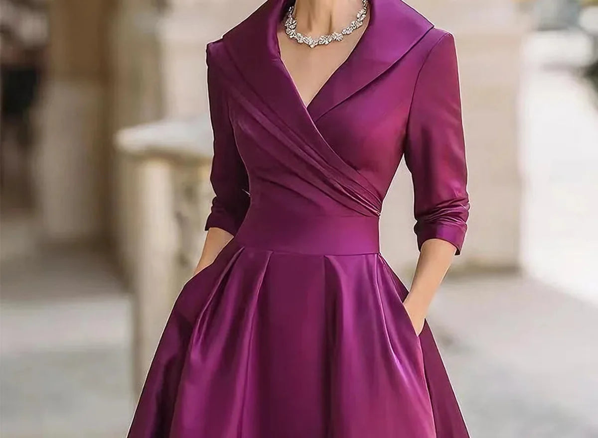 Liesel Cocktail Midi Dress for Women - Purple detail