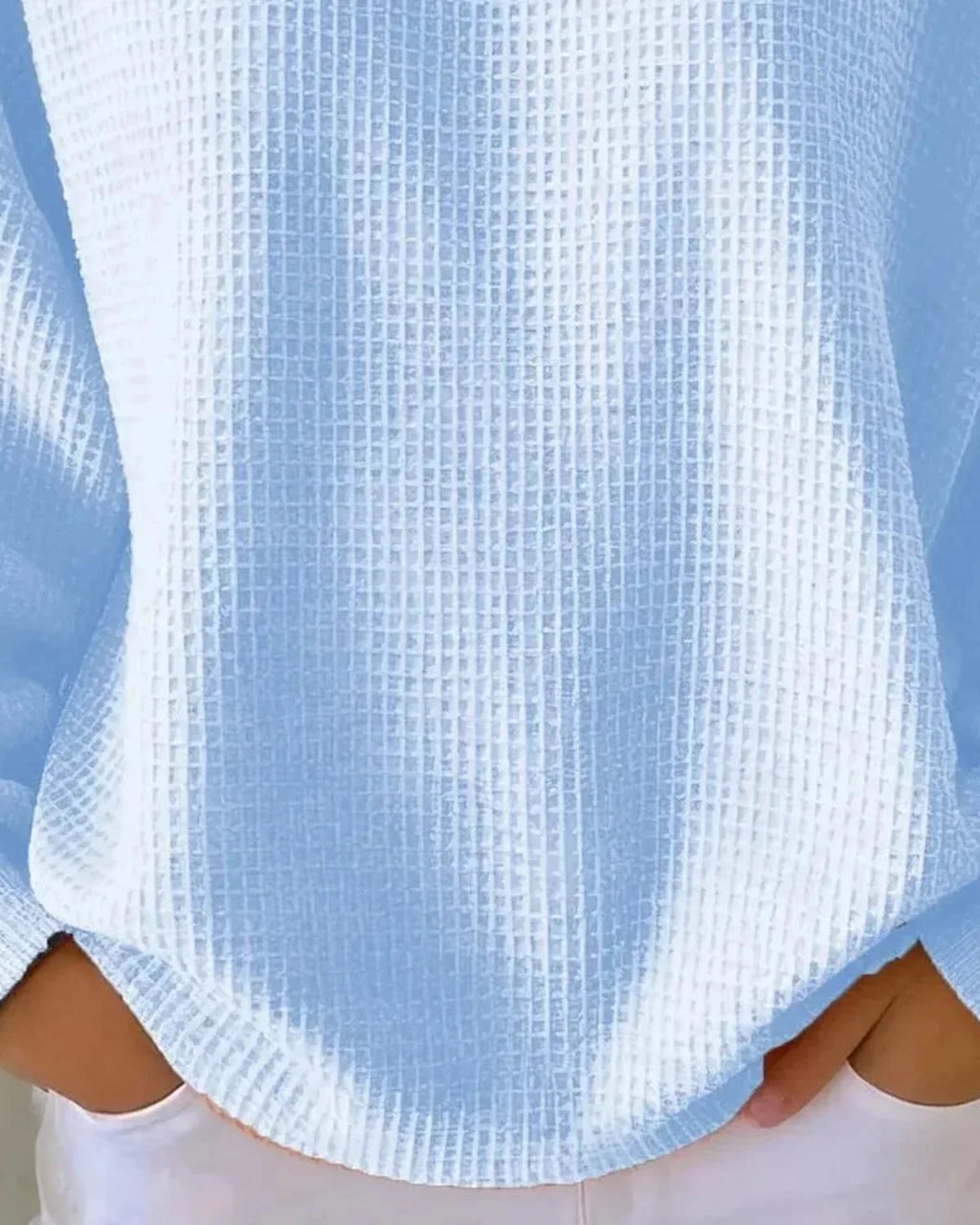 Romilly Chunky Knit Sweater for Women - Sky Blue detail