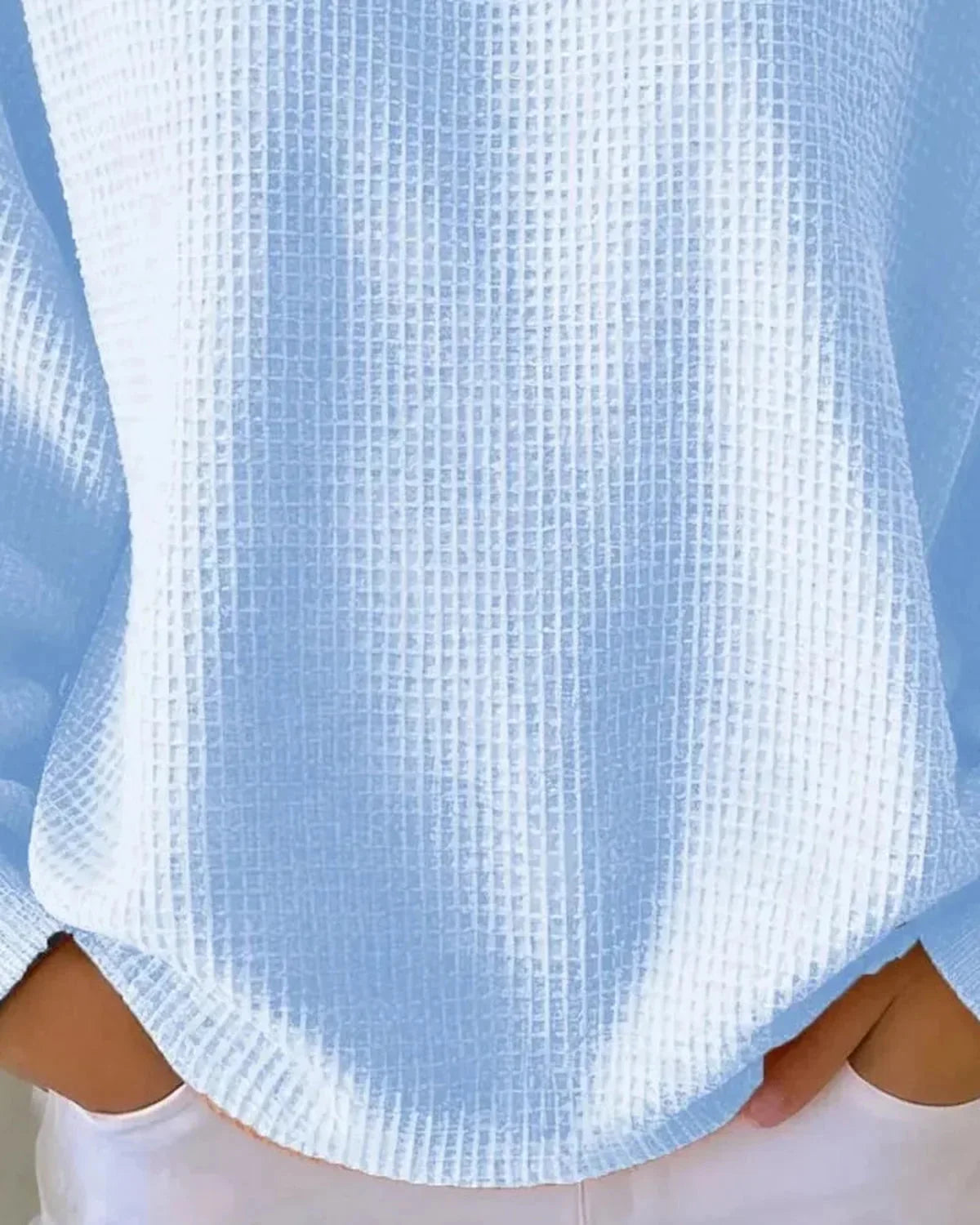 Romilly Chunky Knit Sweater for Women - Sky Blue detail