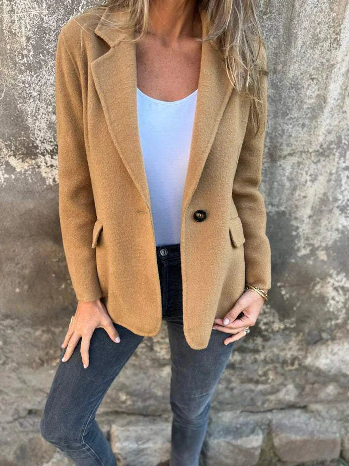 Statement Blazer – Yellow Tailored Single-Button