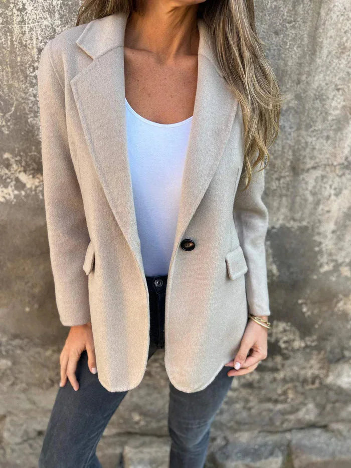 Statement Blazer – Yellow Tailored Single-Button
