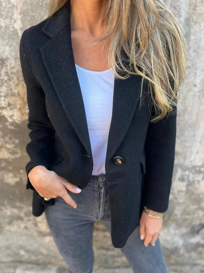 Statement Blazer – Yellow Tailored Single-Button
