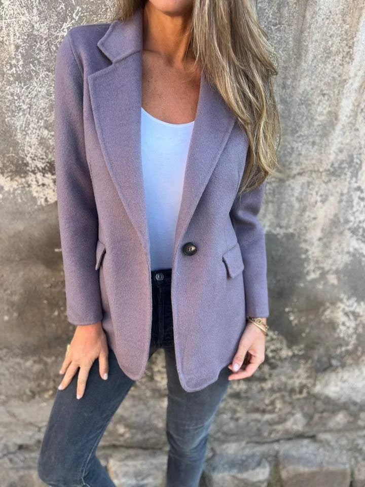 Statement Blazer – Yellow Tailored Single-Button