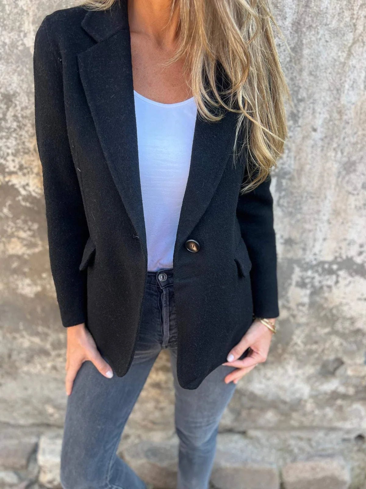 Statement Blazer – Yellow Tailored Single-Button